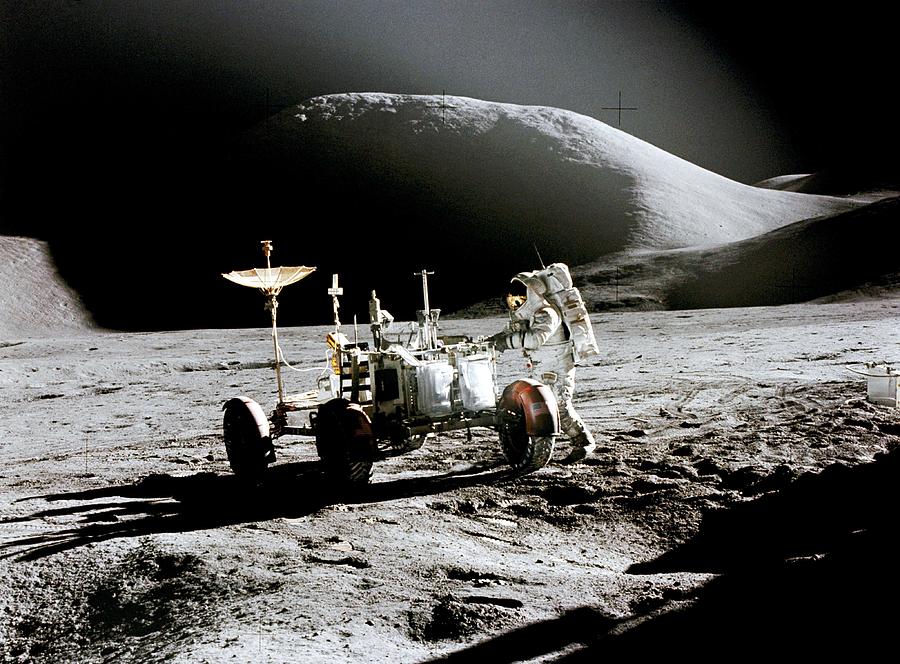 Space Painting - Apollo 15 Of The Lunar Rover, nasa  2 #1 by Celestial Images
