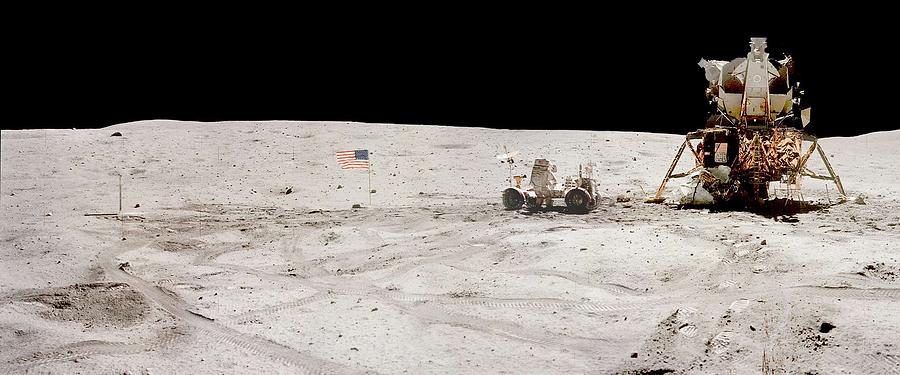 Apollo 16 Of The Lunar Rover, nasa  2 #1 Painting by Celestial Images