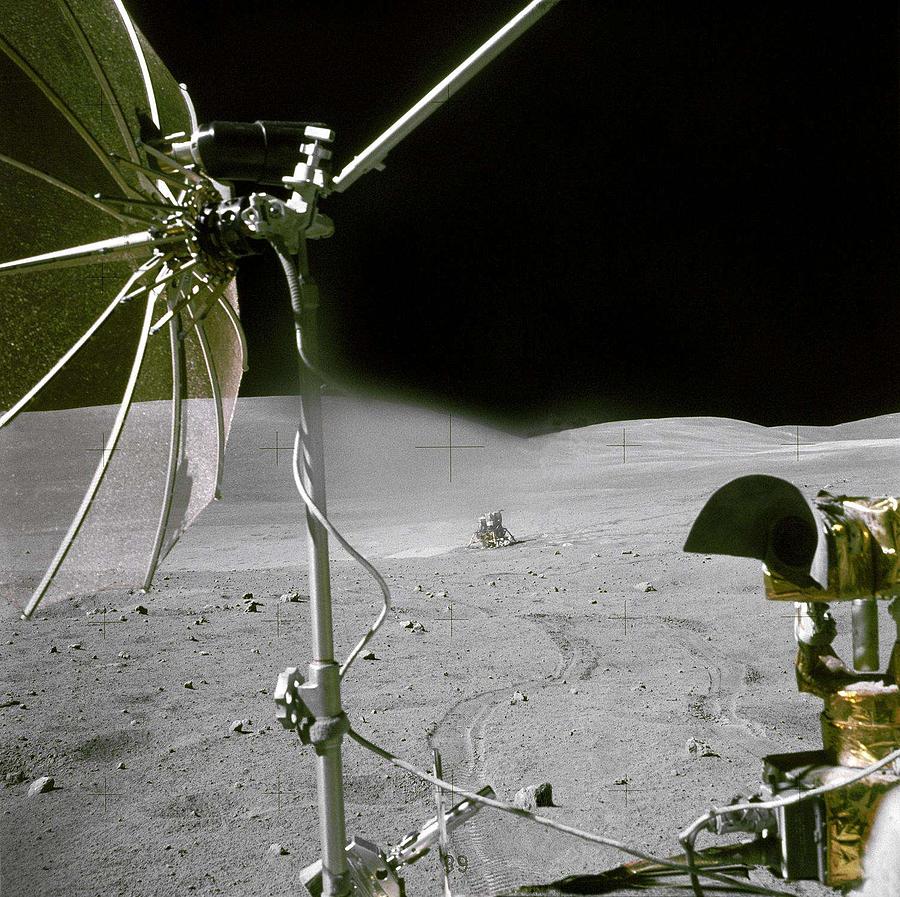 Space Painting - Apollo 16 Of The Lunar Rover, nasa  4 #1 by Celestial Images
