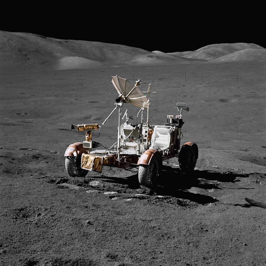 Apollo 16 Of The Lunar Rover, nasa  6 #1 Painting by Celestial Images
