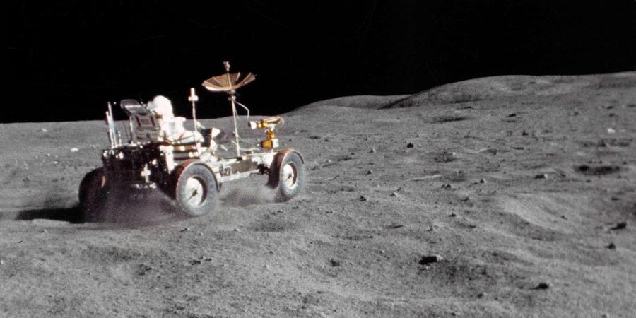 Space Painting - Apollo 16 Of The Lunar Rover, nasa #1 by Celestial Images