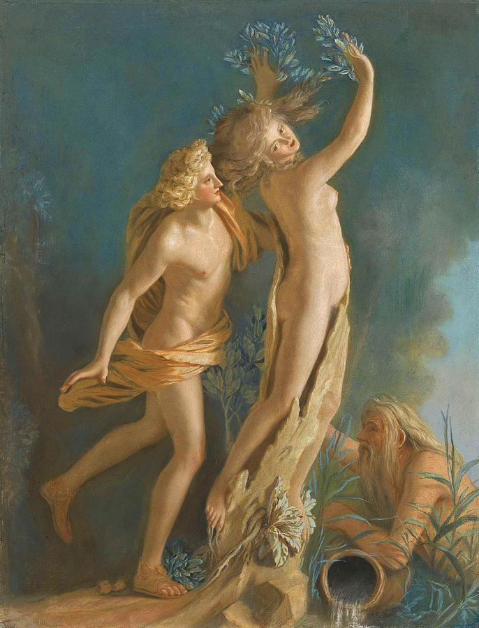 Apollo and Daphne #1 Painting by Jean-Etienne Liotard