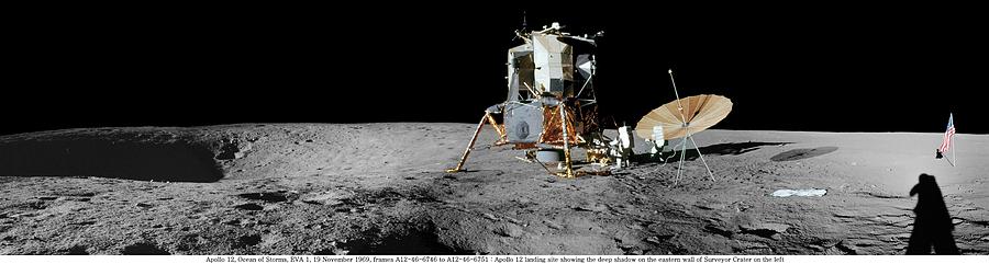 Space Painting - Apollo misson, lunar panoramas, nasa 3 #1 by Celestial Images