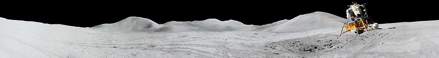 Space Painting - Apollo misson, lunar panoramas, nasa 6 #1 by Celestial Images