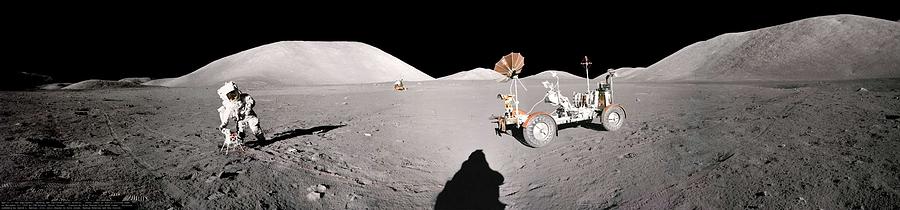 Space Painting - Apollo misson, lunar panoramas, nasa 9 #1 by Celestial Images