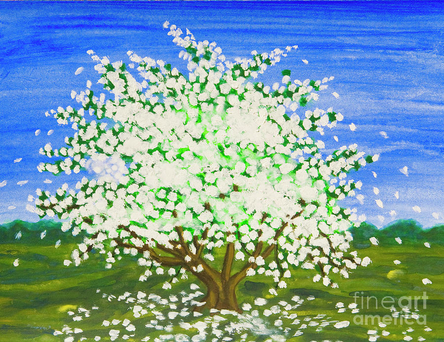 Apple tree in spring #1 Painting by Irina Afonskaya