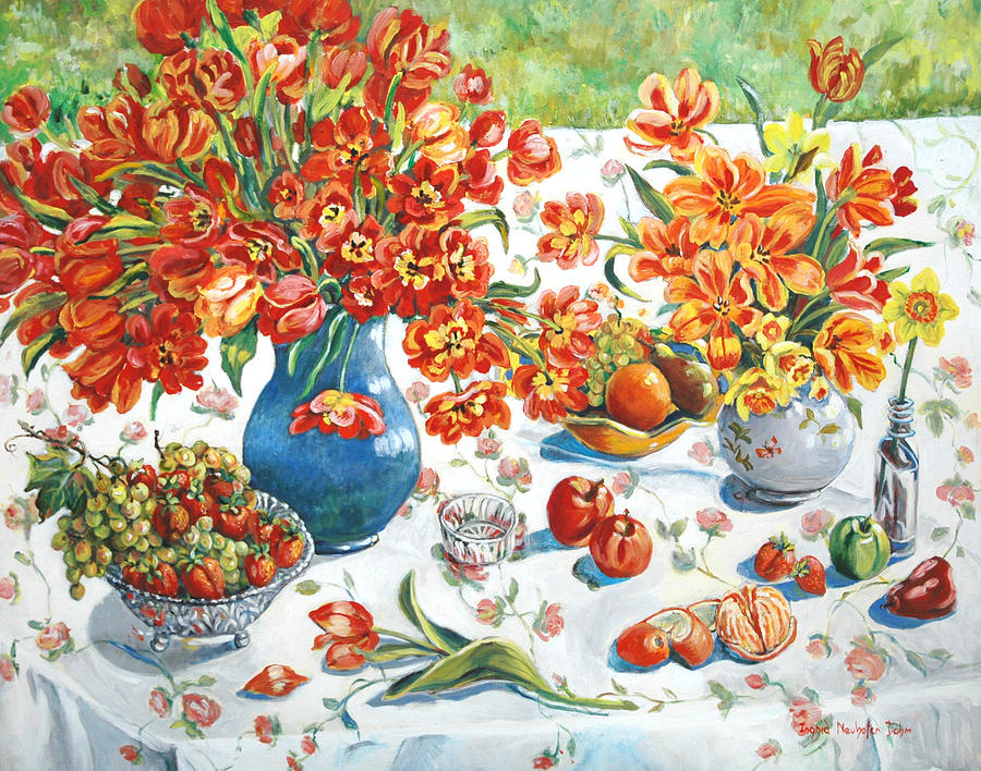 Apples and Oranges #2 Painting by Ingrid Dohm