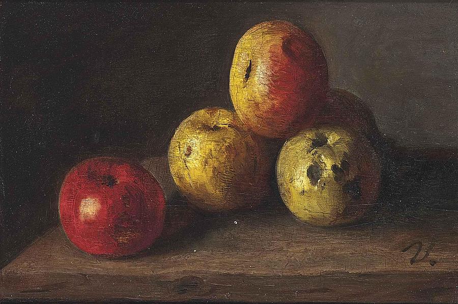 Apples #1 Painting by Antoine Vollon