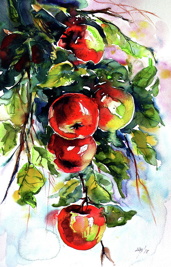 Apples #1 Painting by Kovacs Anna Brigitta