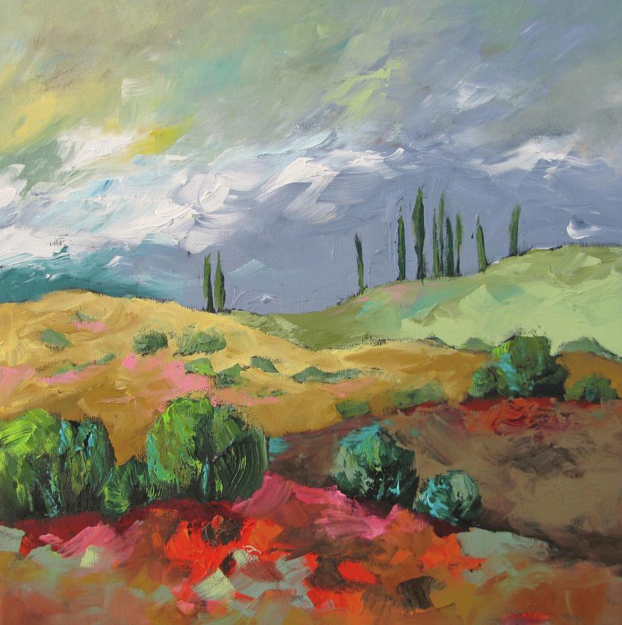 Approaching Sundown #1 Painting by Linda Monfort