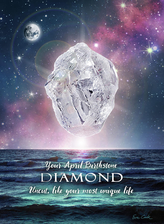 April Birthstone Diamond Digital Art by Evie Cook