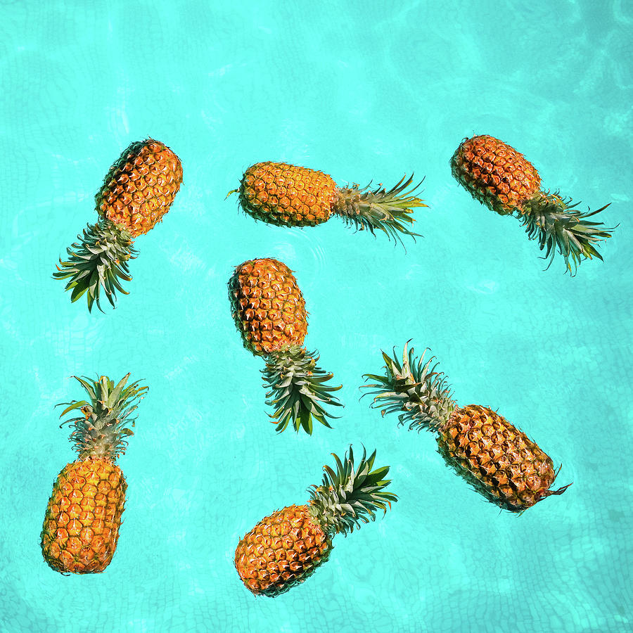 Aqua Pineapples #2 Photograph by Angelina Hills