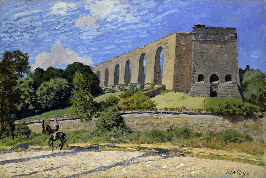 Alfred Sisley Painting - Aqueduct At Marly by Alfred Sisley Alfred Sisley Painting - Aqueduct At Marly by Alfred Sisley