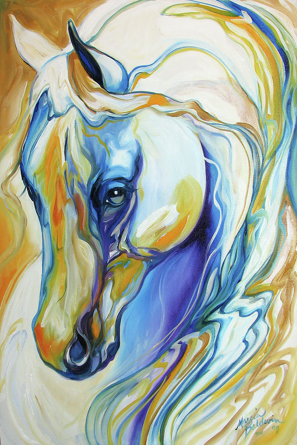 Abstract Painting - Arabian Abstract #2 by Marcia Baldwin