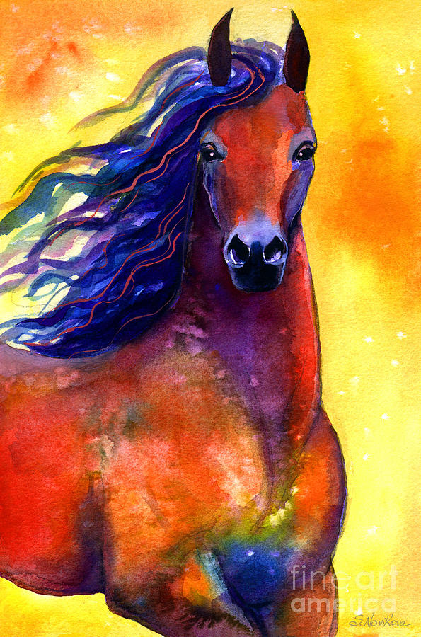 Horse Painting - Arabian horse 1 painting #1 by Svetlana Novikova