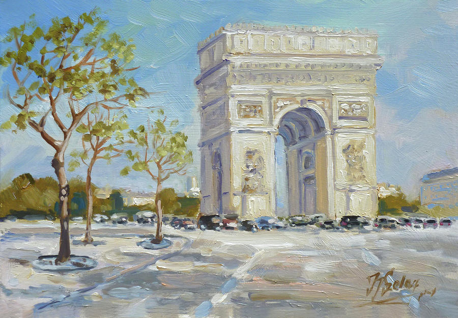 Arc de Triomphe, Paris #2 Painting by Irek Szelag