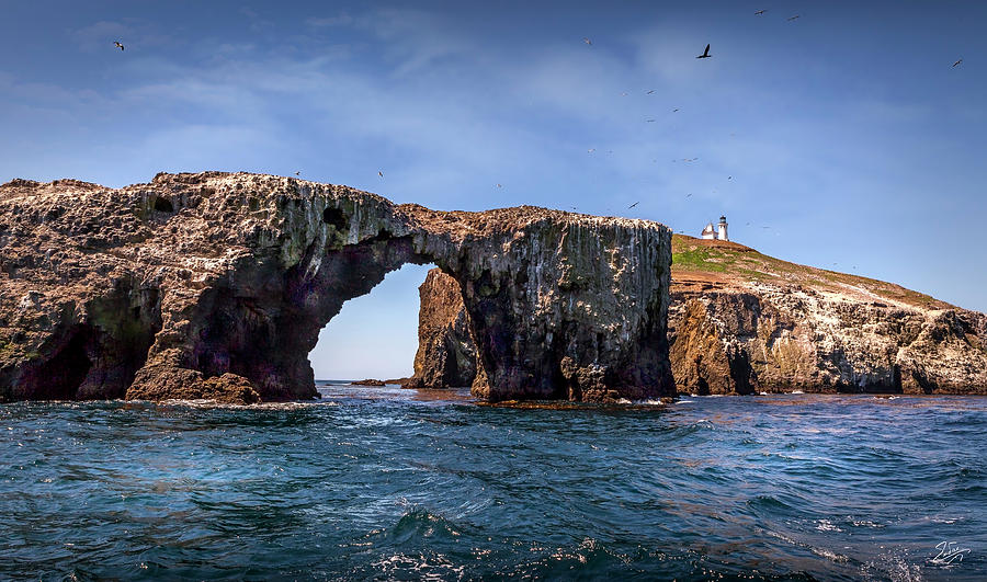 Arch Rock and Lighthouse #1 Photograph by Endre Balogh