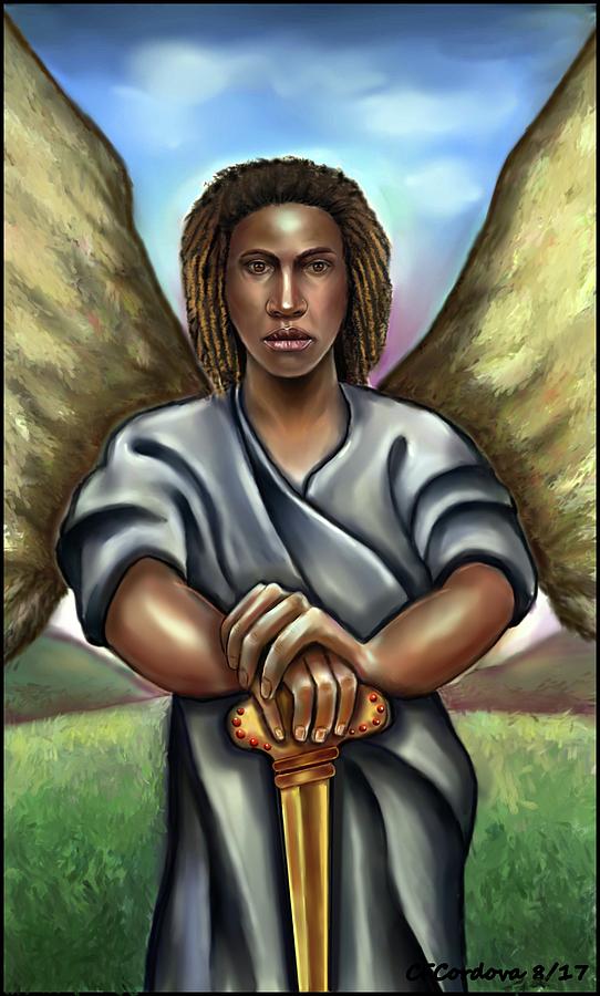 Archangel Michael #1 Digital Art by Carmen Cordova