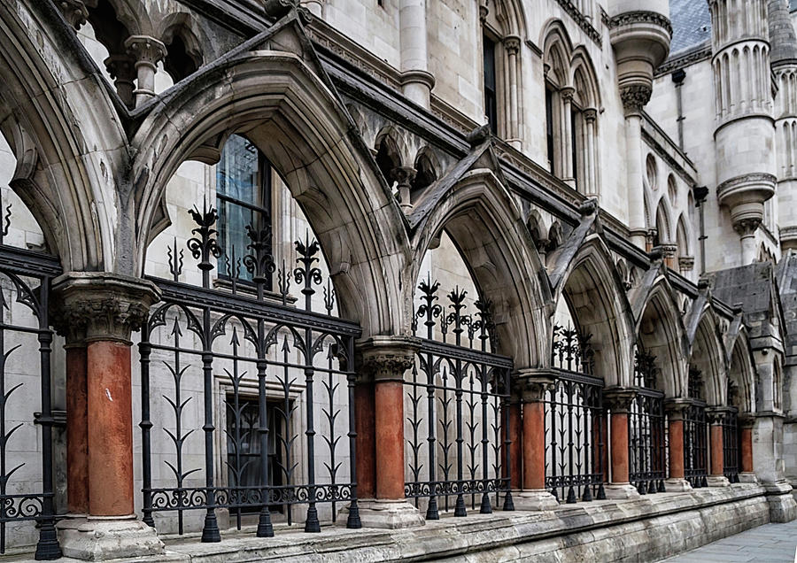 Arches front of the Royal Courts of Justice London #1 Photograph by Shirley Mitchell