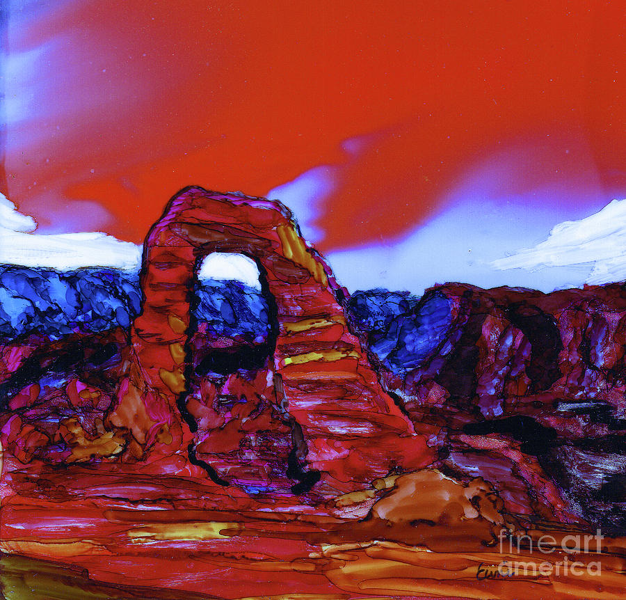 Delicate Arch Arches National Park Painting by Eunice Warfel