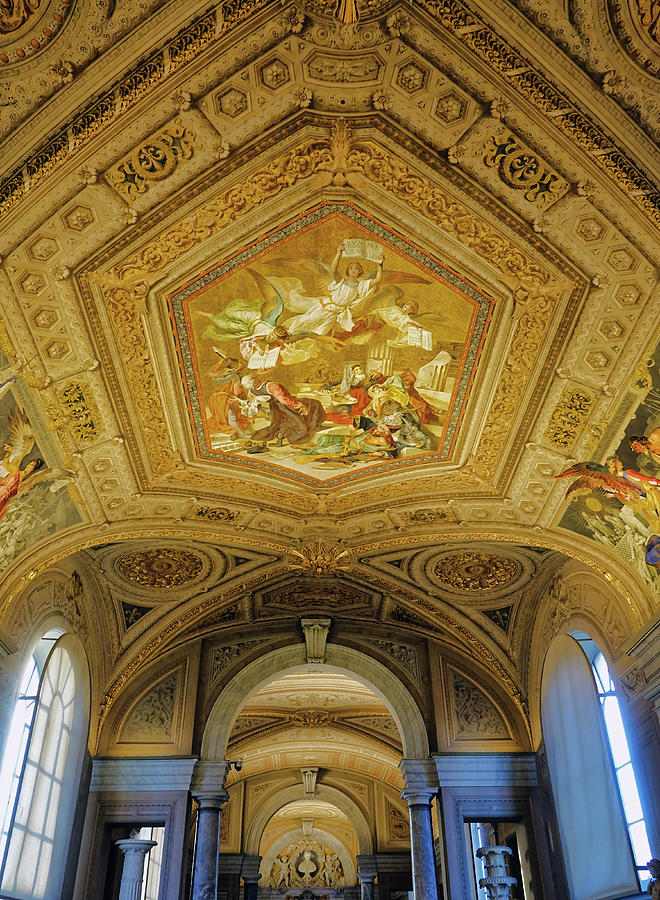 Architectural Artistry Within The Vatican Museum In The Vatican City Photograph by Rick Rosenshein