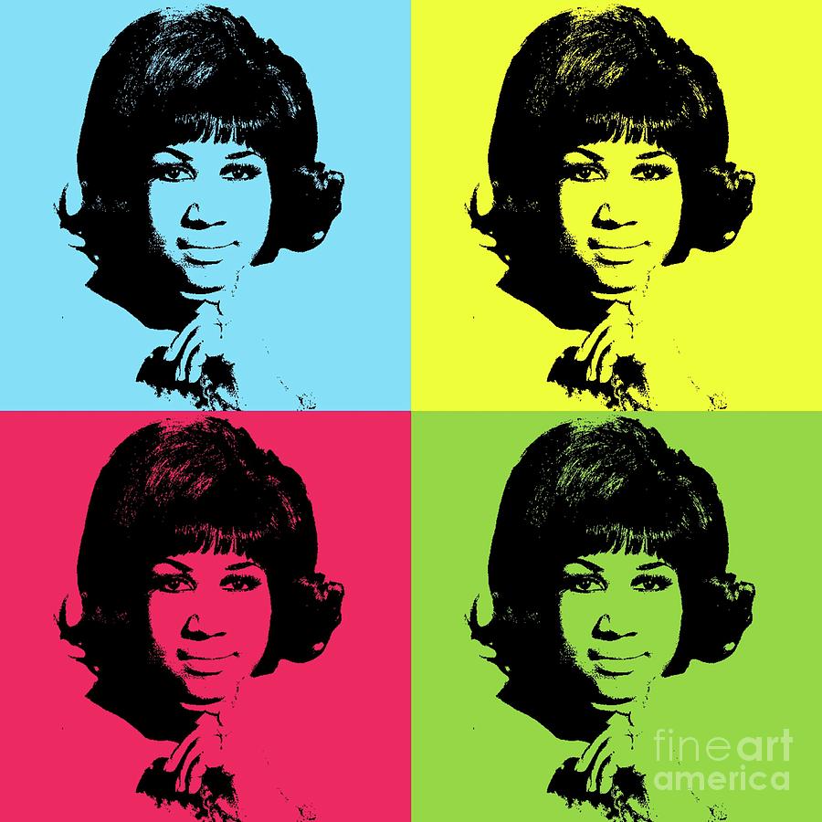 Aretha Franklin, Music Legend - Pop Art Digital Art