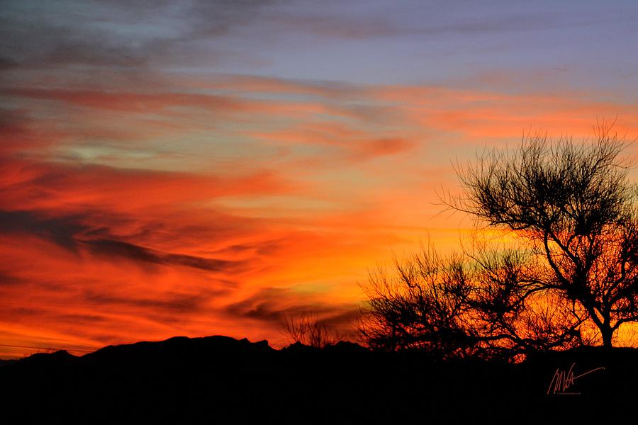 Arizona Fire in the Sky #1 Photograph by Mark Valentine