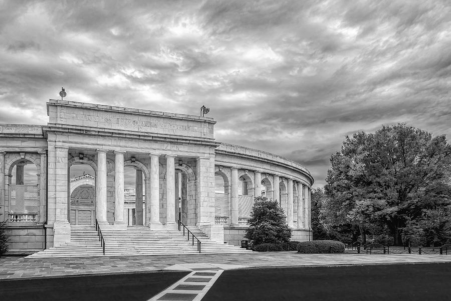 Arlington Memorial Amphitheater BW #1 Photograph by Susan Candelario