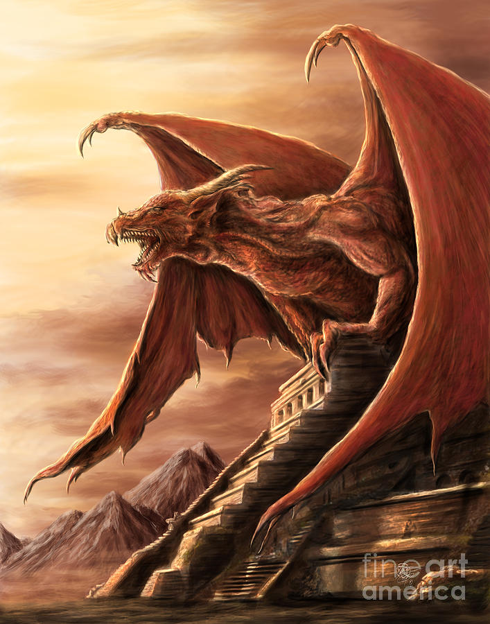 Armageddon Digital Art - Armageddon Dragon #1 by MGL Meiklejohn Graphics Licensing