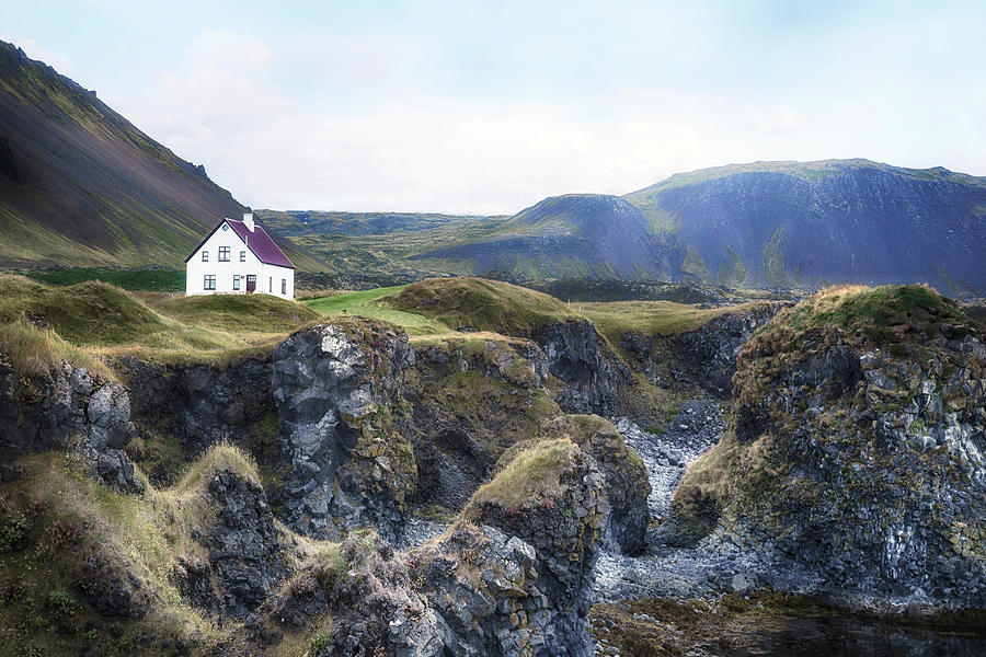 Cottage Photograph - Arnastapi - Iceland #1 by Joana Kruse