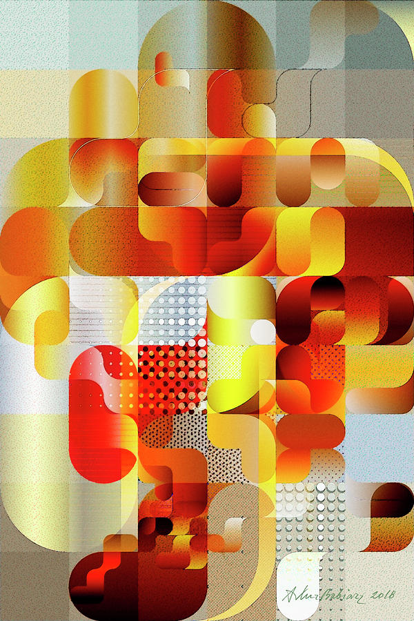 Abstract Digital Art - Arraygraphy - Fugue Concert Triptych part 1 #1 by Arthur Babiarz
