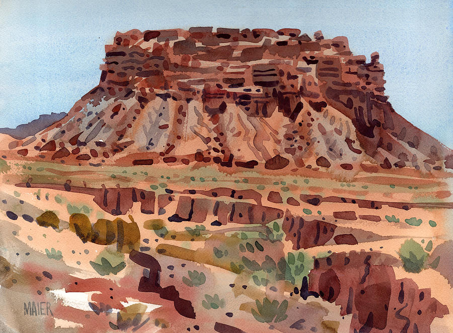Arroyo and Butte #1 Painting by Donald Maier
