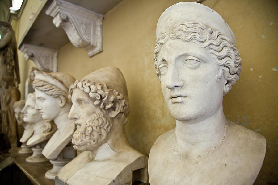 Art collection detail in Rome, Italy #1 Photograph by Paolo Modena