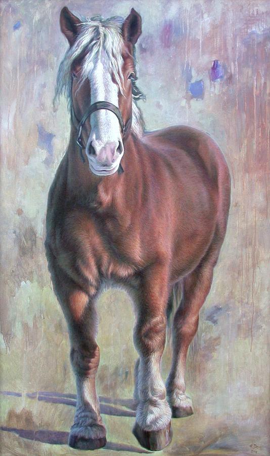 Arthur The Belgian Horse Painting by Hans Droog