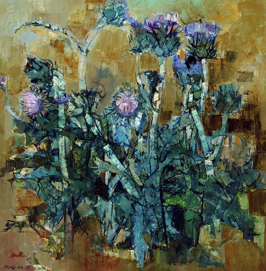 Artichoke Painting - Artichoke Flowers #1 by James Pradier