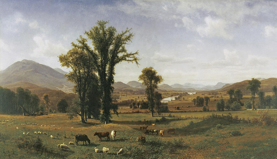 Ascutney From Claremont #1 Painting by Albert Bierstadt