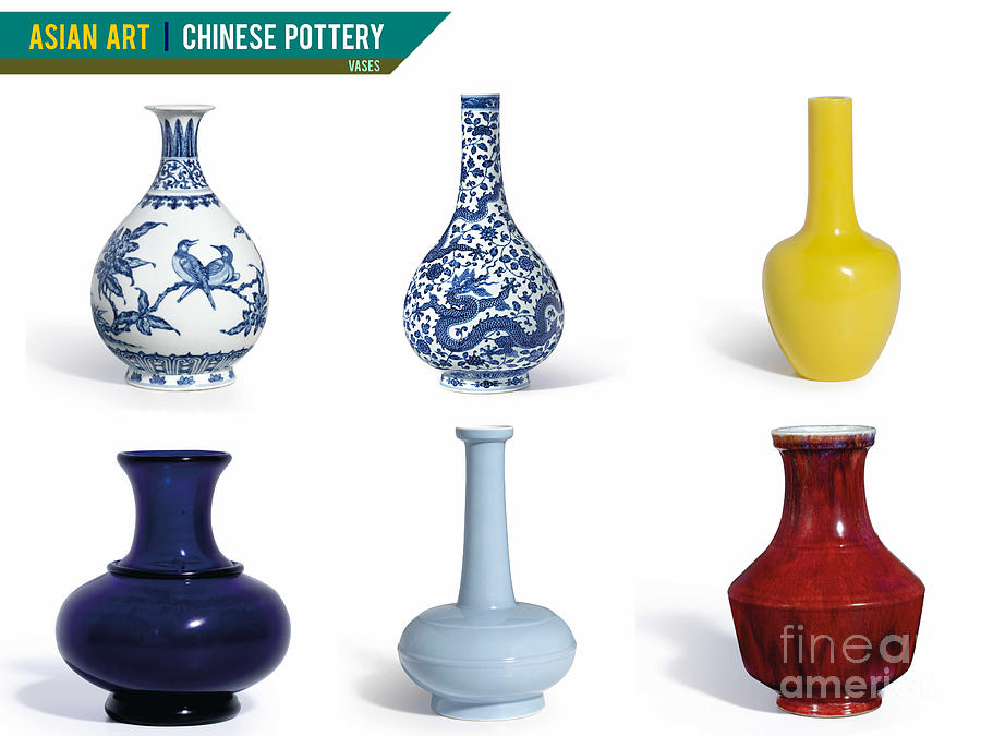 Asian Art Chinese Pottery - Vases #2 Photograph by Celestial Images