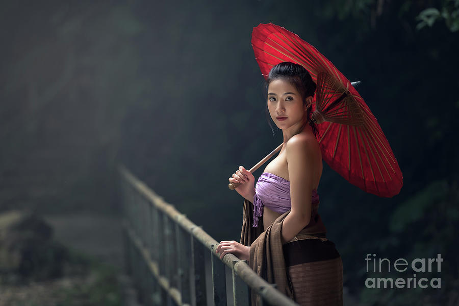Asian Woman In Traditional Costume Photograph By Sasin Tipchai Fine 