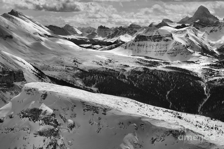 Assiniboine In The Rockies Black And White Photograph by Adam Jewell