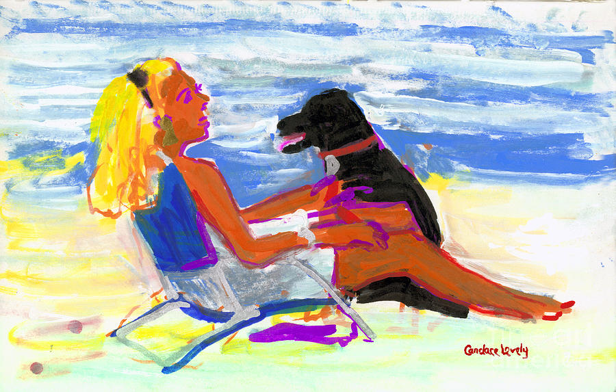 At the Beach #1 Painting by Candace Lovely