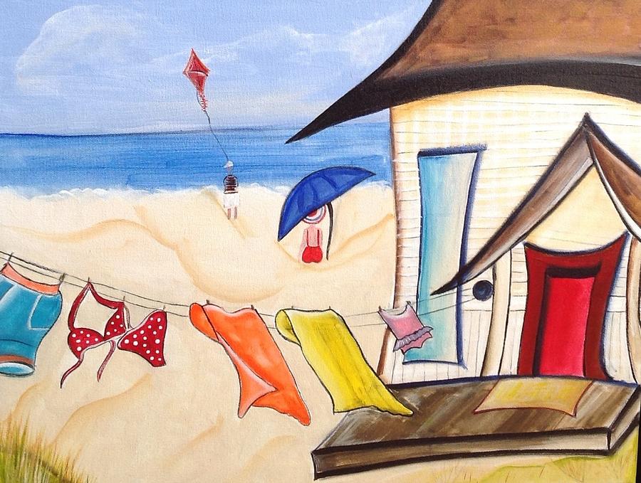 At the Beach  Painting by Heather Lovat-Fraser