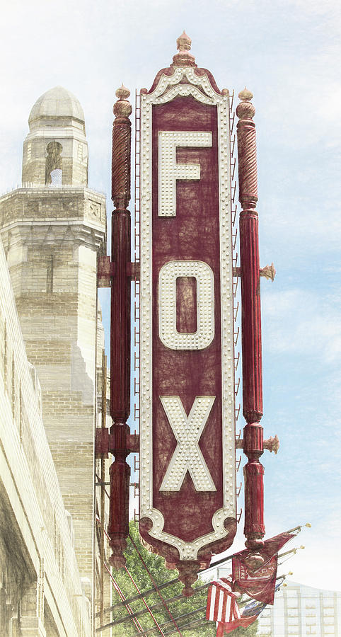 Atlanta Photograph - Atlanta - Fox Theatre Sign #5 by Stephen Stookey