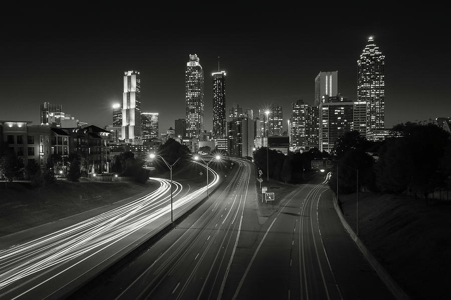 Atlanta Night Cityscape #2 Photograph by Scott Slone