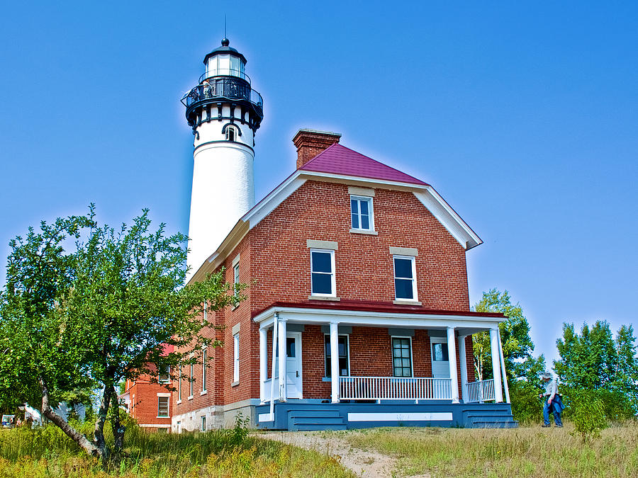 Au Sable Lighthouse in Pictured Rocks National Lakeshore-Michigan ...