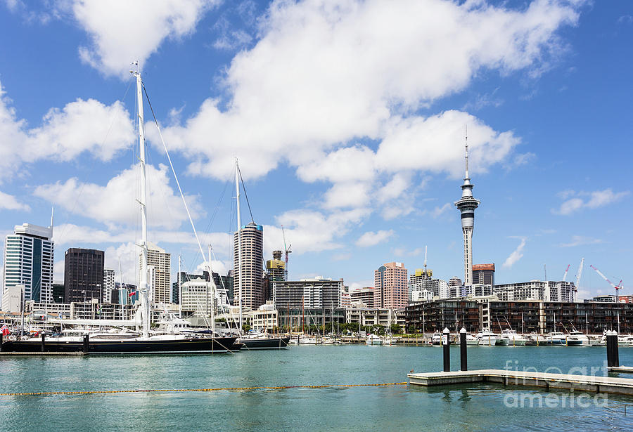 Auckland marina in New Zealand #1 Photograph by Didier Marti