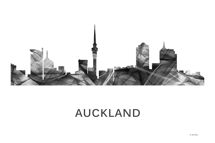 Auckland NZ Skyline #1 Digital Art by Marlene Watson
