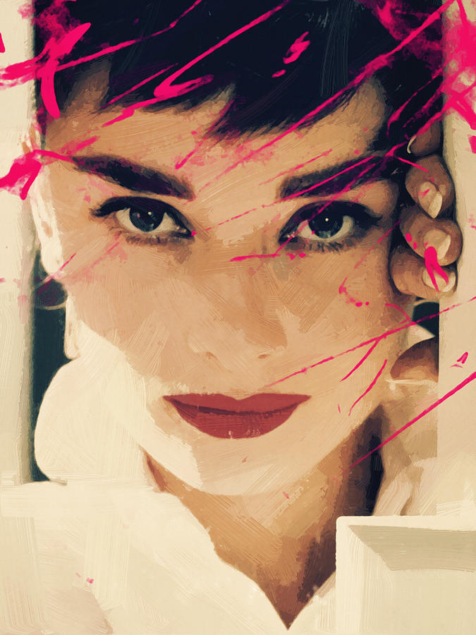 Audrey Hepburn Digital Art - Audrey Hepburn #1 by Afterdarkness
