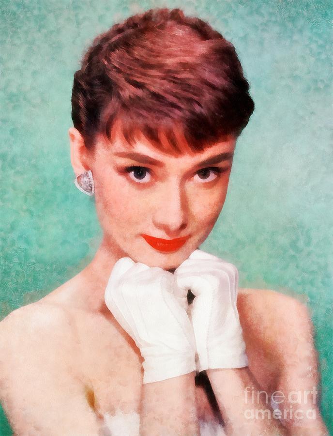 Audrey Hepburn By John Springfield Painting