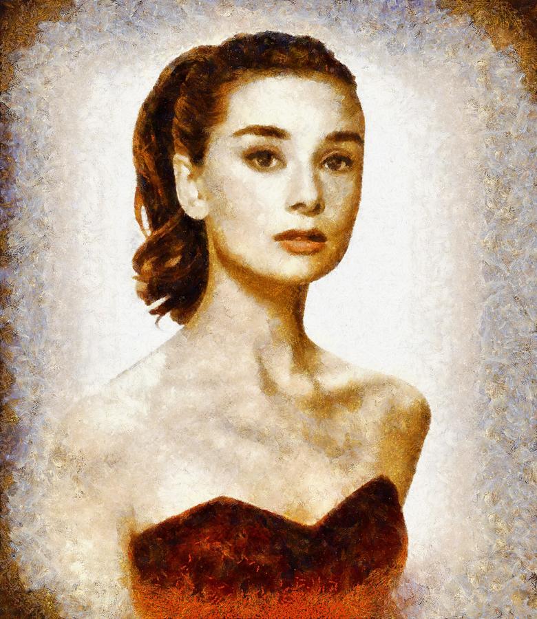 Hollywood Painting - Audrey Hepburn Hollywood Actress #4 by Esoterica Art Agency