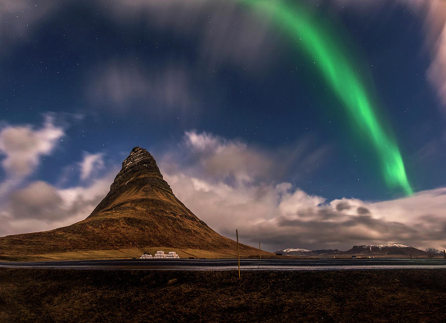 Aurora blast Kirkjufell, Iceland #1 Photograph by Pradeep Raja PRINTS